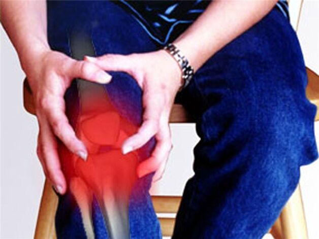 Bolest v kolenním kloubu způsobená patologickým procesem